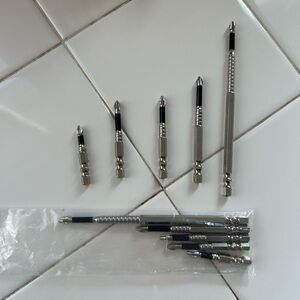 Silver and Black Drill Bit Set